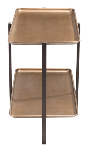 Zuo Modern Benjamin Steel Modern Commercial Grade Coffee Table Gold, Dark Gray Steel