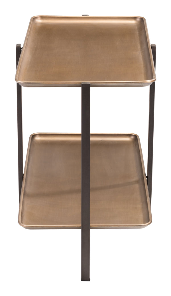 Zuo Modern Benjamin Steel Modern Commercial Grade Coffee Table Gold, Dark Gray Steel