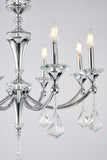 Bethel Chrome Chandelier in Iron & Crystal