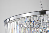 Bethel Chrome Chandelier in Metal & Crystal