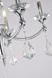 Bethel Chrome Chandelier in Iron & Crystal