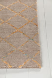Chandra Rugs Aarushi 70% Wool + 30% Polyester Hand Knotted Contemporary Rug Beige/Gold 7'9 x 10'6