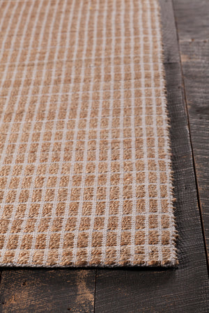 Chandra Rugs Abacus 60% Jute + 40% Cotton Hand-Woven Contemporary Rug White 7'9 x 10'6