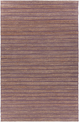 Chandra Rugs Abacus 60% Jute + 40% Cotton Hand-Woven Contemporary Rug Purple 7'9 x 10'6