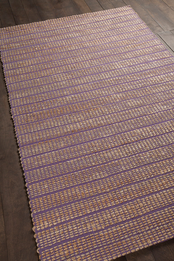 Chandra Rugs Abacus 60% Jute + 40% Cotton Hand-Woven Contemporary Rug Purple 7'9 x 10'6