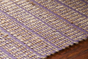 Chandra Rugs Abacus 60% Jute + 40% Cotton Hand-Woven Contemporary Rug Purple 7'9 x 10'6