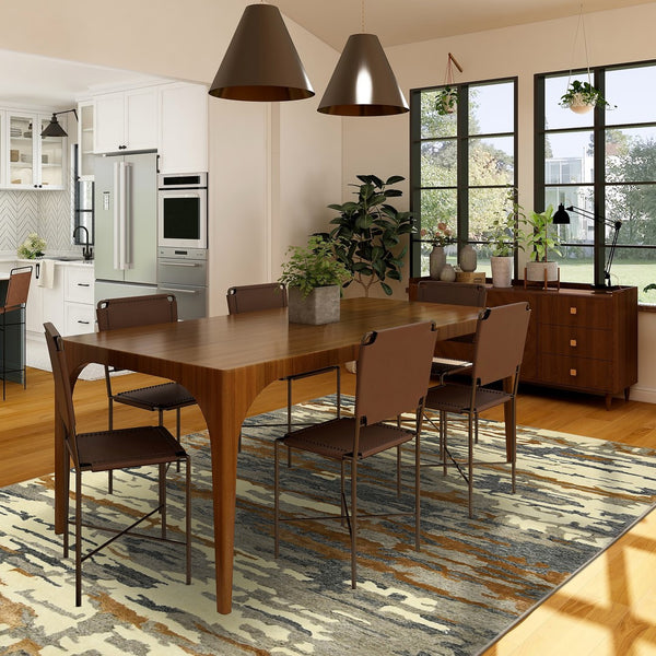 AMER Rugs Abstract ABS-3 Hand-Tufted Abstract Transitional Area Rug Orange 9' x 13'