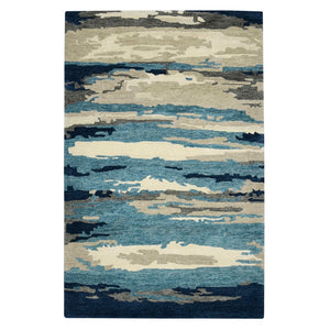 AMER Rugs Abstract ABS-4 Hand-Tufted Abstract Transitional Area Rug Blue 9' x 13'