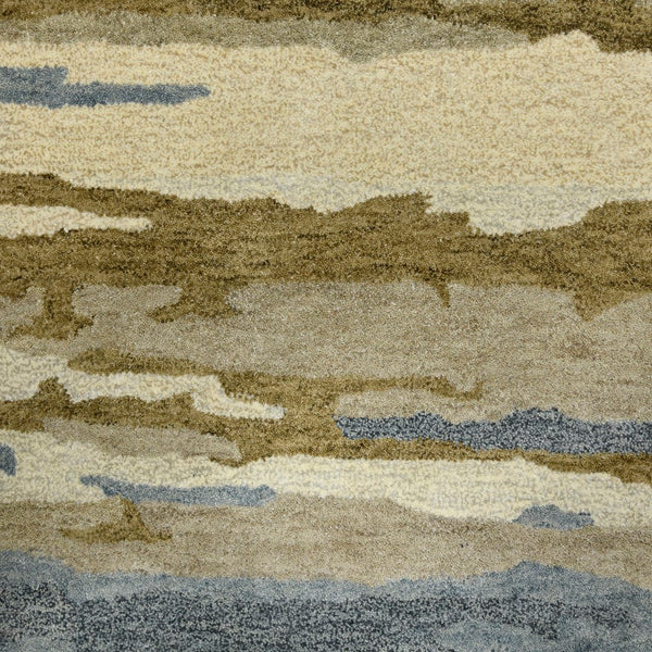 AMER Rugs Abstract ABS-5 Hand-Tufted Abstract Transitional Area Rug Tan/Gray 9' x 13'