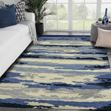 AMER Rugs Abstract ABS-7 Hand-Tufted Abstract Transitional Area Rug Navy 9' x 13'