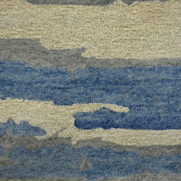 AMER Rugs Abstract ABS-7 Hand-Tufted Abstract Transitional Area Rug Navy 9' x 13'