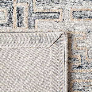 Abstract 142 Contemporary Hand Tufted 80% Polyester, 20% Wool Rug Ivory / Black