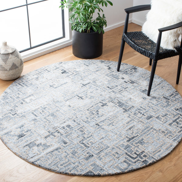 Abstract Hand Tufted Contemporary Rug in 80% Polyester & 20% Wool - Soft, Stylish, and Durable Design