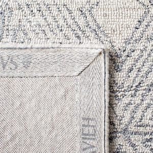 Abstract 144 Contemporary Hand Tufted 80% Polyester, 20% Wool Rug Ivory / Grey