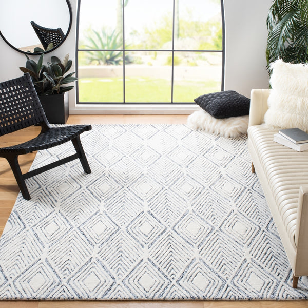 Abstract Hand Tufted Rug - Luxurious 50% Wool & 50% Nylon Blend with Elegant Design for Any Space