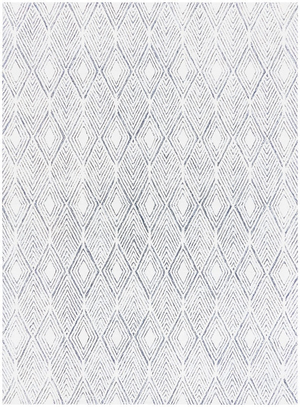 Abstract 350 Contemporary Hand Tufted 50% Wool, 50% Nylon Blend Rug Ivory / Charcoal