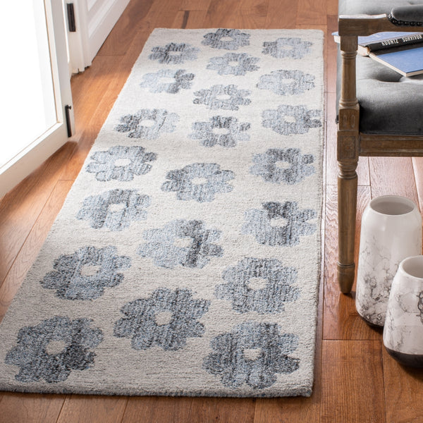 Safavieh Abstract 637 Hand Tufted 65% Wool, 25% Viscose, 10% Nylon Rug Grey / Blue 8' x 10'