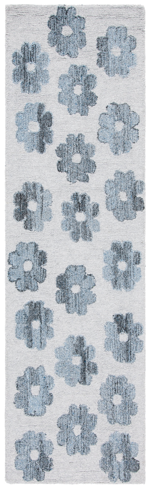 Safavieh Abstract 637 Hand Tufted 65% Wool, 25% Viscose, 10% Nylon Rug Grey / Blue 8' x 10'