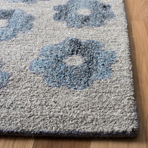 Safavieh Abstract 637 Hand Tufted 65% Wool, 25% Viscose, 10% Nylon Rug Grey / Blue 8' x 10'