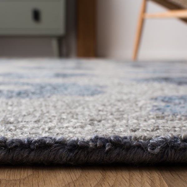 Safavieh Abstract 637 Hand Tufted 65% Wool, 25% Viscose, 10% Nylon Rug Grey / Blue 8' x 10'