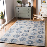 Safavieh Abstract 637 Hand Tufted 65% Wool, 25% Viscose, 10% Nylon Rug Grey / Blue 8' x 10'