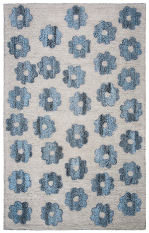 Safavieh Abstract 637 Hand Tufted 65% Wool, 25% Viscose, 10% Nylon Rug Grey / Blue 8' x 10'