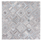 Safavieh Abstract 642 Hand Tufted Wool 65%, Viscose, 25%, Nylon 10% Rug Grey / Turquoise 9' x 12'