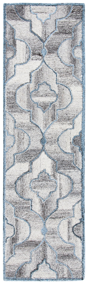 Safavieh Abstract 646 Hand Tufted Wool 65%, Viscose, 25%, Nylon 10% Rug Blue / Brown 9' x 12'