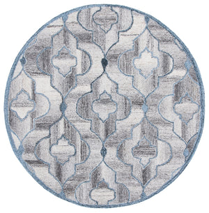 Safavieh Abstract 646 Hand Tufted Wool 65%, Viscose, 25%, Nylon 10% Rug Blue / Brown 9' x 12'