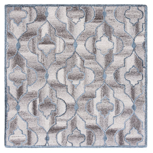 Safavieh Abstract 646 Hand Tufted Wool 65%, Viscose, 25%, Nylon 10% Rug Blue / Brown 9' x 12'