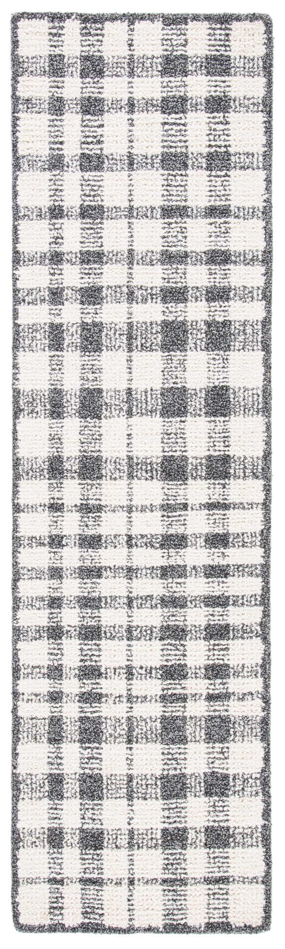 Safavieh Abstract 648 Hand Tufted Wool 65%, Viscose, 25%, Nylon 10% Rug Ivory / Black 9' x 12'