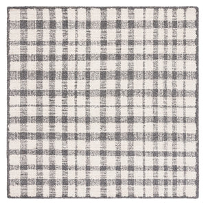 Safavieh Abstract 648 Hand Tufted Wool 65%, Viscose, 25%, Nylon 10% Rug Ivory / Black 9' x 12'