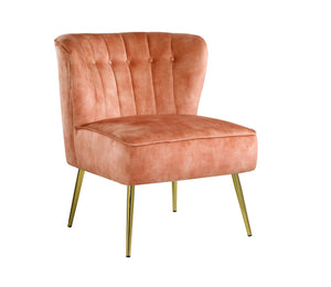 Sambell Contemporary Accent Chair Burnt Orange Velvet AC00126-ACME