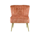 Sambell Contemporary Accent Chair Burnt Orange Velvet AC00126-ACME