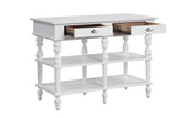 Rorratt Transitional Kitchen Island Marble & White Finish AC00186-ACME