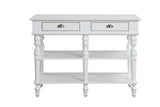 Rorratt Transitional Kitchen Island Marble & White Finish AC00186-ACME