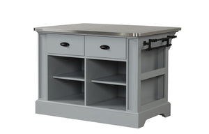 Urrur Transitional Kitchen Island Gray Finish AC00187-ACME