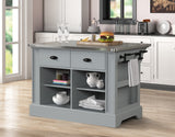 Urrur Transitional Kitchen Island Gray Finish AC00187-ACME