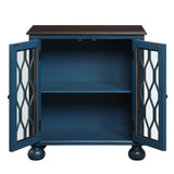 Lassie Transitional Console Table Antique Blue Finish AC00195-ACME