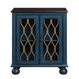 Lassie Transitional Console Table Antique Blue Finish AC00195-ACME