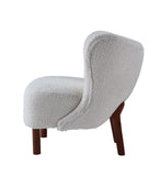 Zusud Transitional Accent Chair White Teddy Sherpa(#HYM2101-3, $ 19 RMB/per meter) AC00228-ACME
