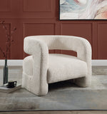 Yitua Contemporary Accent Chair White Teddy Sherpa(#HYM2101-3, $ 19 RMB/per meter) AC00233-ACME