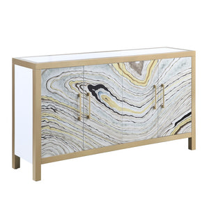 Olisa Modern Console Table White & Gold AC00283-ACME