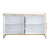 Olisa Modern Console Table White & Gold AC00283-ACME