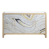 Olisa Modern Console Table White & Gold AC00283-ACME