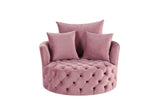Zunyas Contemporary Accent Chair with Swivel Pink Velvet($16 RMB/m, #MJ7-13) AC00291-ACME
