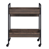 Jerrick Industrial Serving Cart Walnut & Black Finish AC00326-ACME