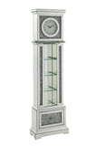 Noralie Glam Grandfather Clock with LED Mirrored & Faux Diamonds AC00348-ACME