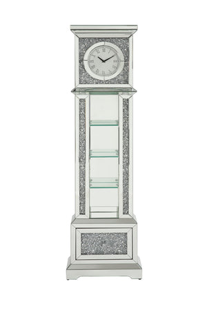 Noralie Glam Grandfather Clock with LED Mirrored & Faux Diamonds AC00348-ACME