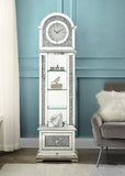 Noralie Glam Grandfather Clock with LED Mirrored & Faux Diamonds AC00352-ACME